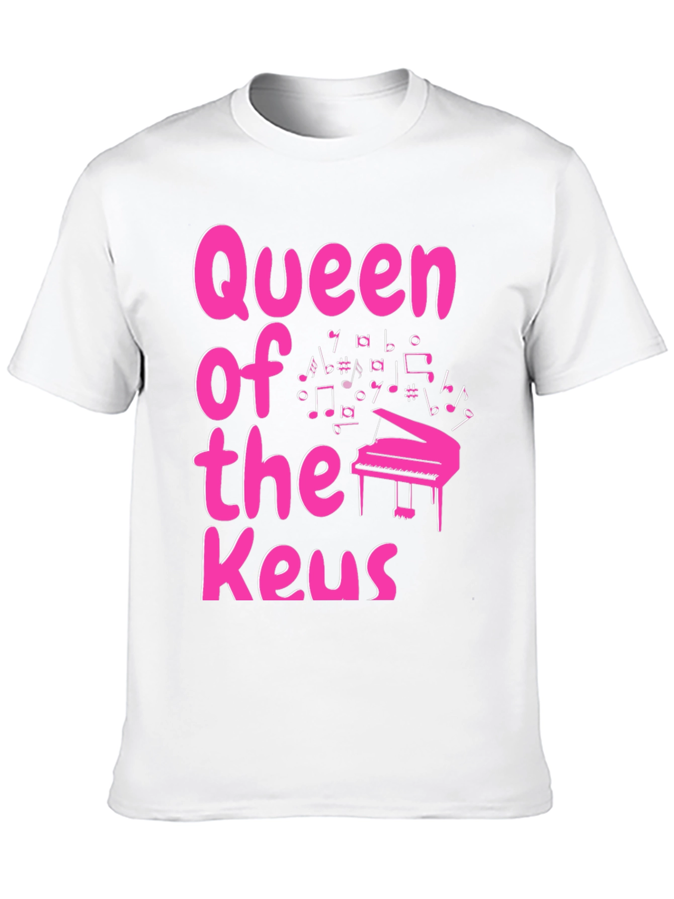 Queen of the Keys Pink Piano T-Shirt