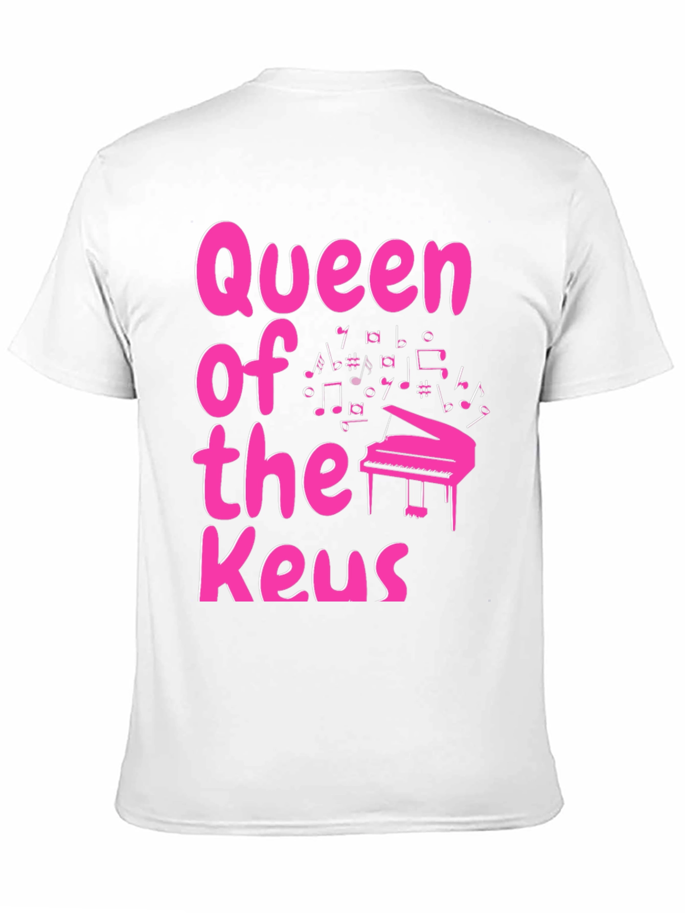 Queen of the Keys Pink Piano T-Shirt