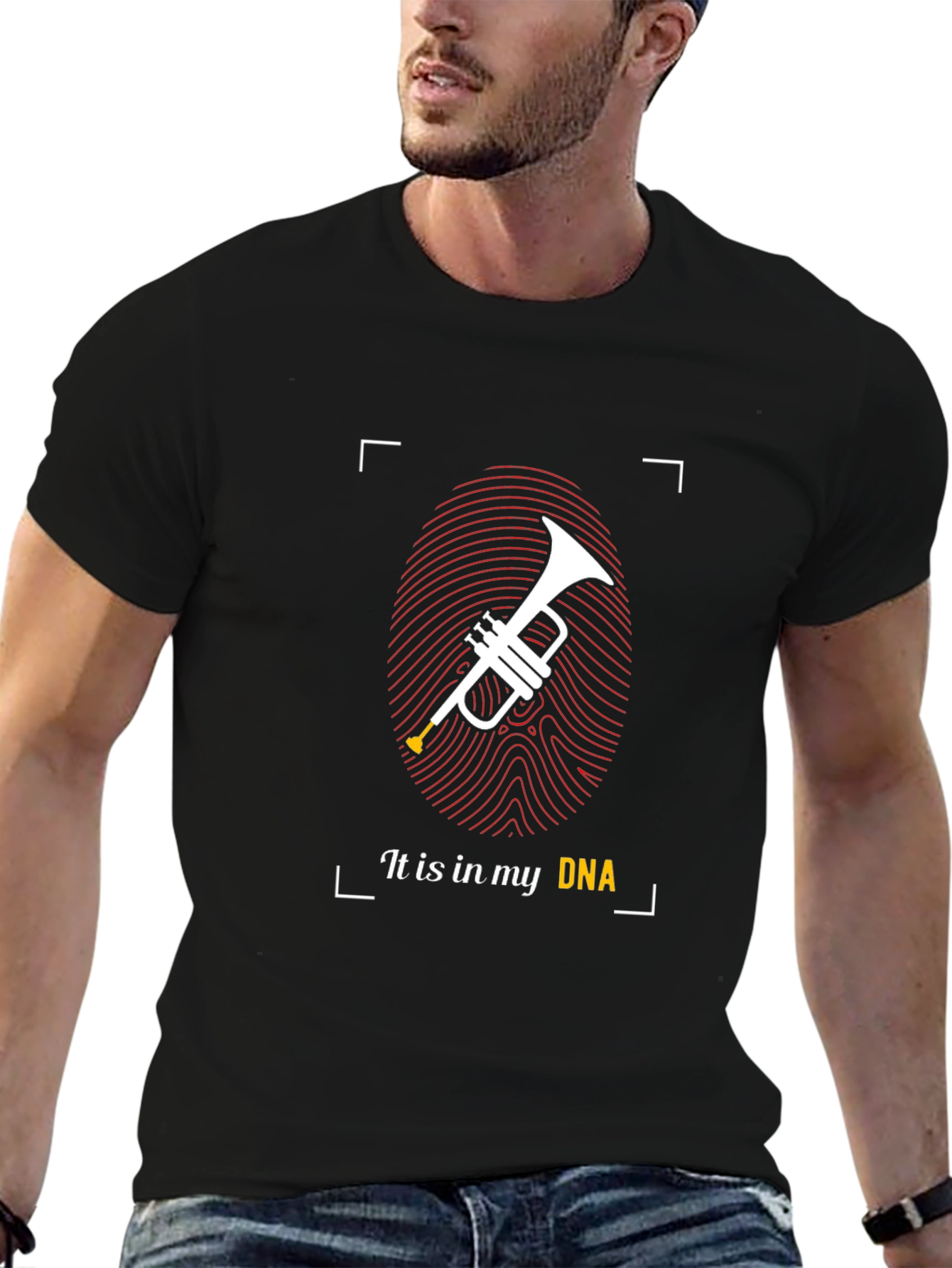 Trumpet DNA Graphic Tee - Musicians Black T-Shirt