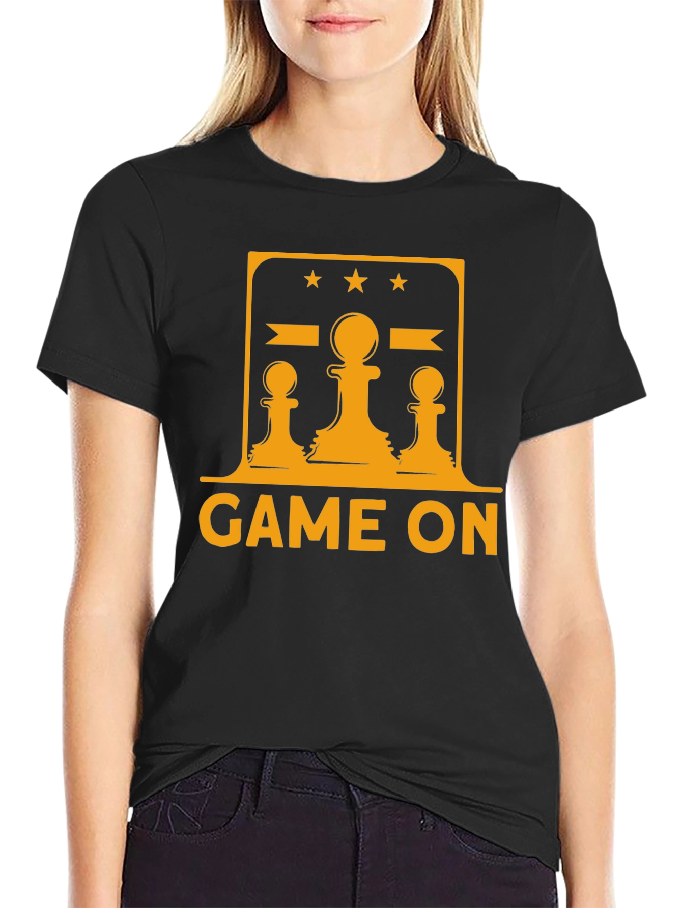 Game On Chess T-Shirt - Black Graphic Tee