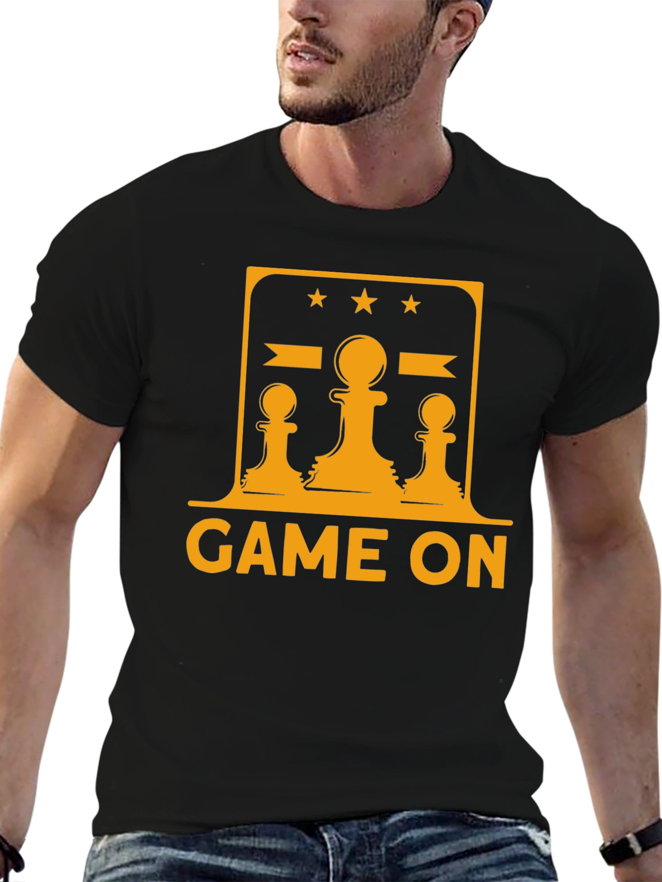 Game On Chess T-Shirt - Black Graphic Tee