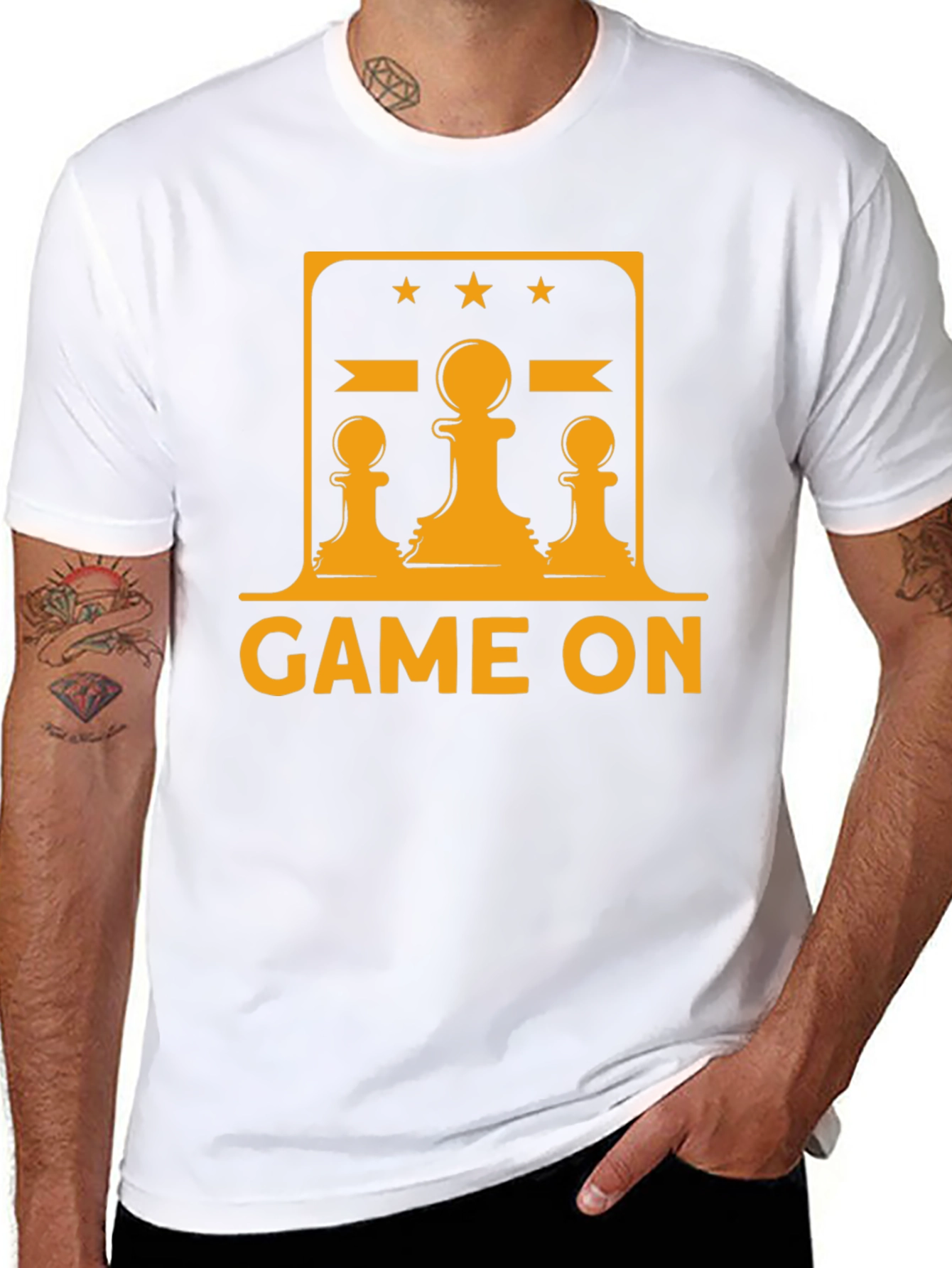 Game On Chess T-Shirt - Black Graphic Tee