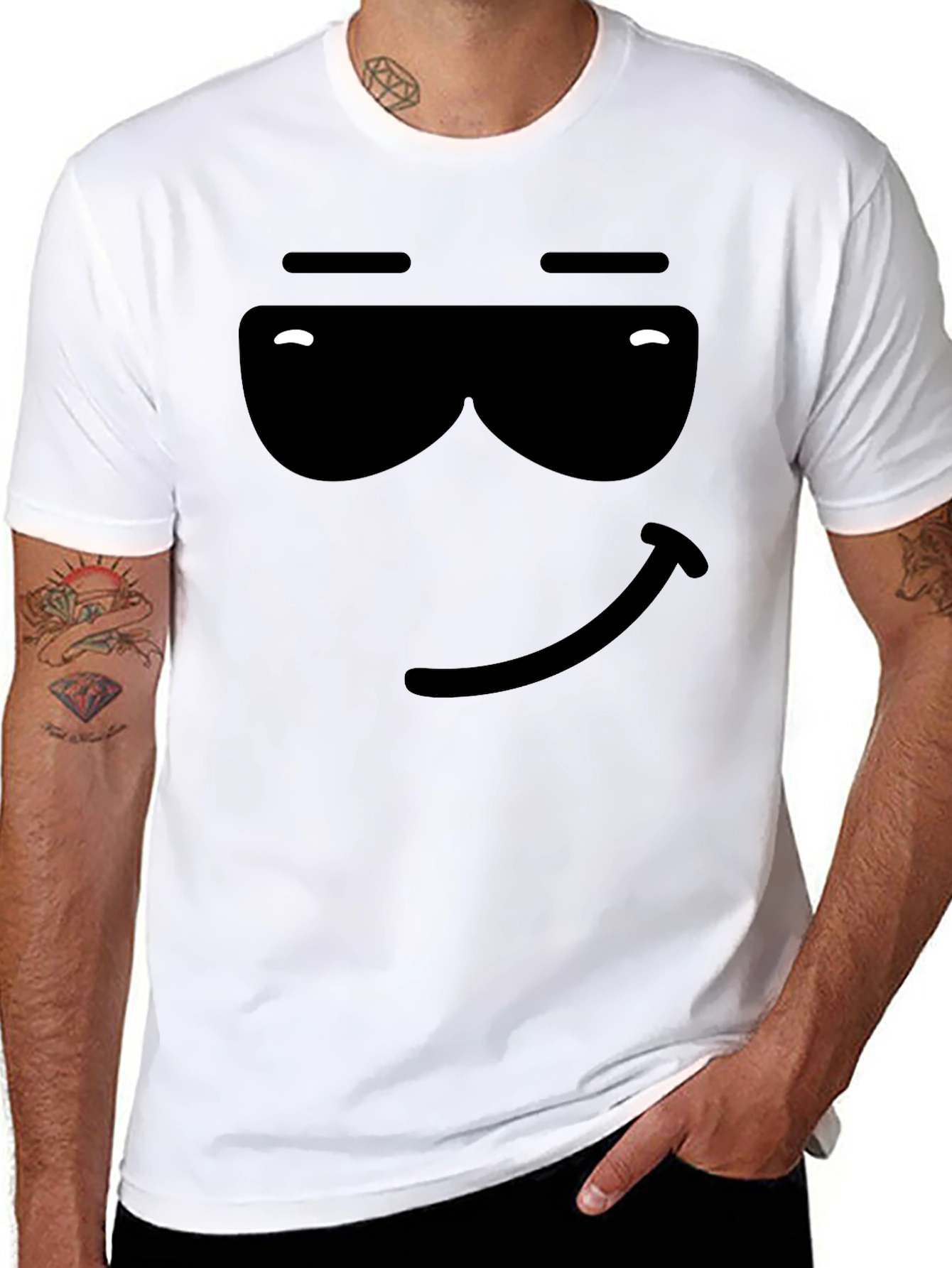 Cool Emoji Black T-Shirt - Express Yourself!