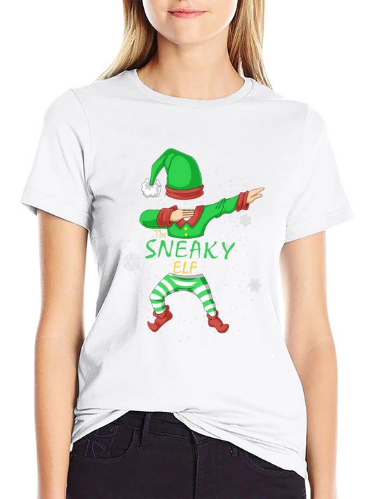 Sneaky Elf Dab T-Shirt - Christmas Holiday Tee