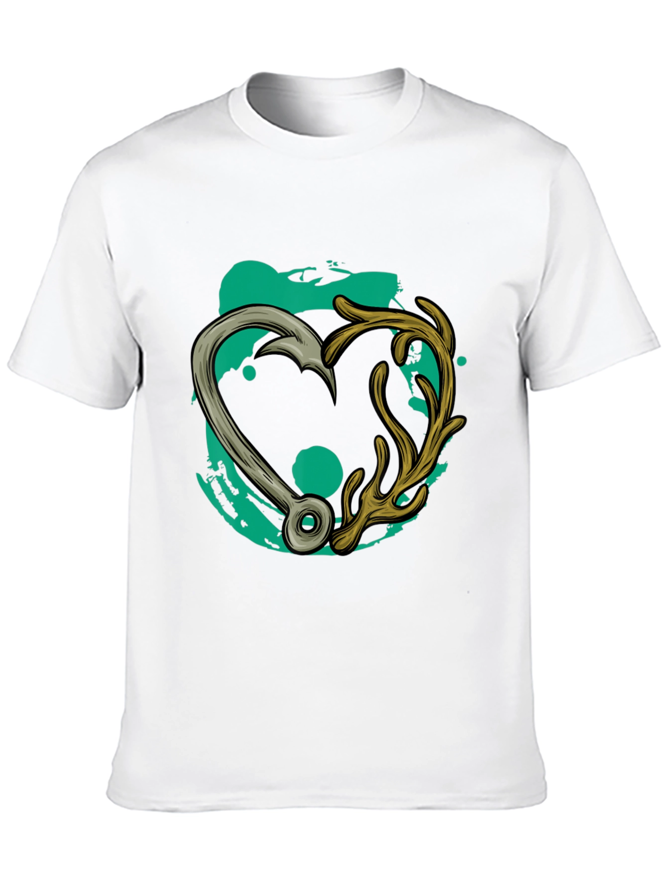 Fishing & Hunting Love T-Shirt: Hook Meets Antler Tee