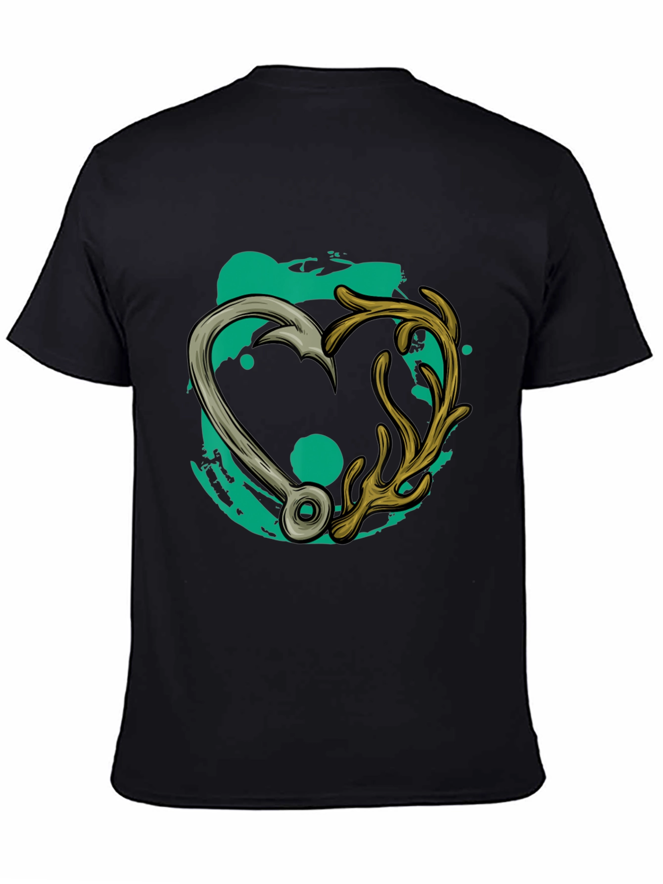 Fishing & Hunting Love T-Shirt: Hook Meets Antler Tee