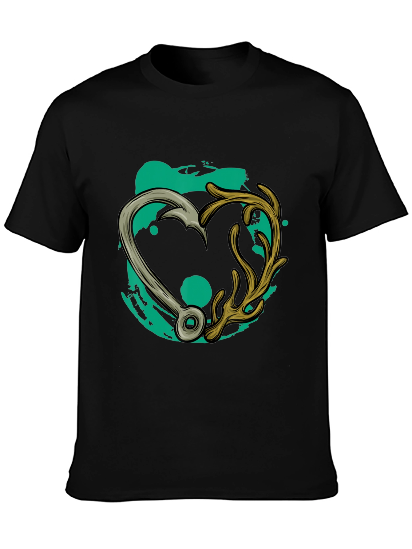 Fishing & Hunting Love T-Shirt: Hook Meets Antler Tee