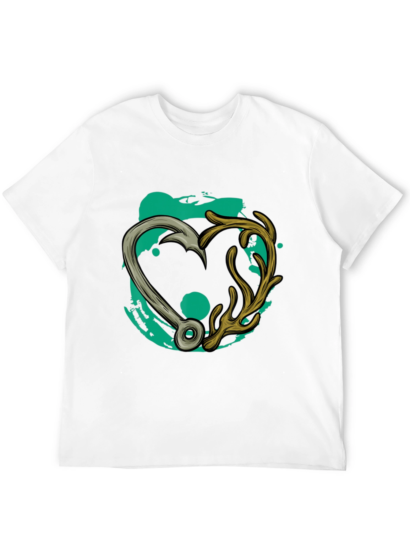 Fishing & Hunting Love T-Shirt: Hook Meets Antler Tee