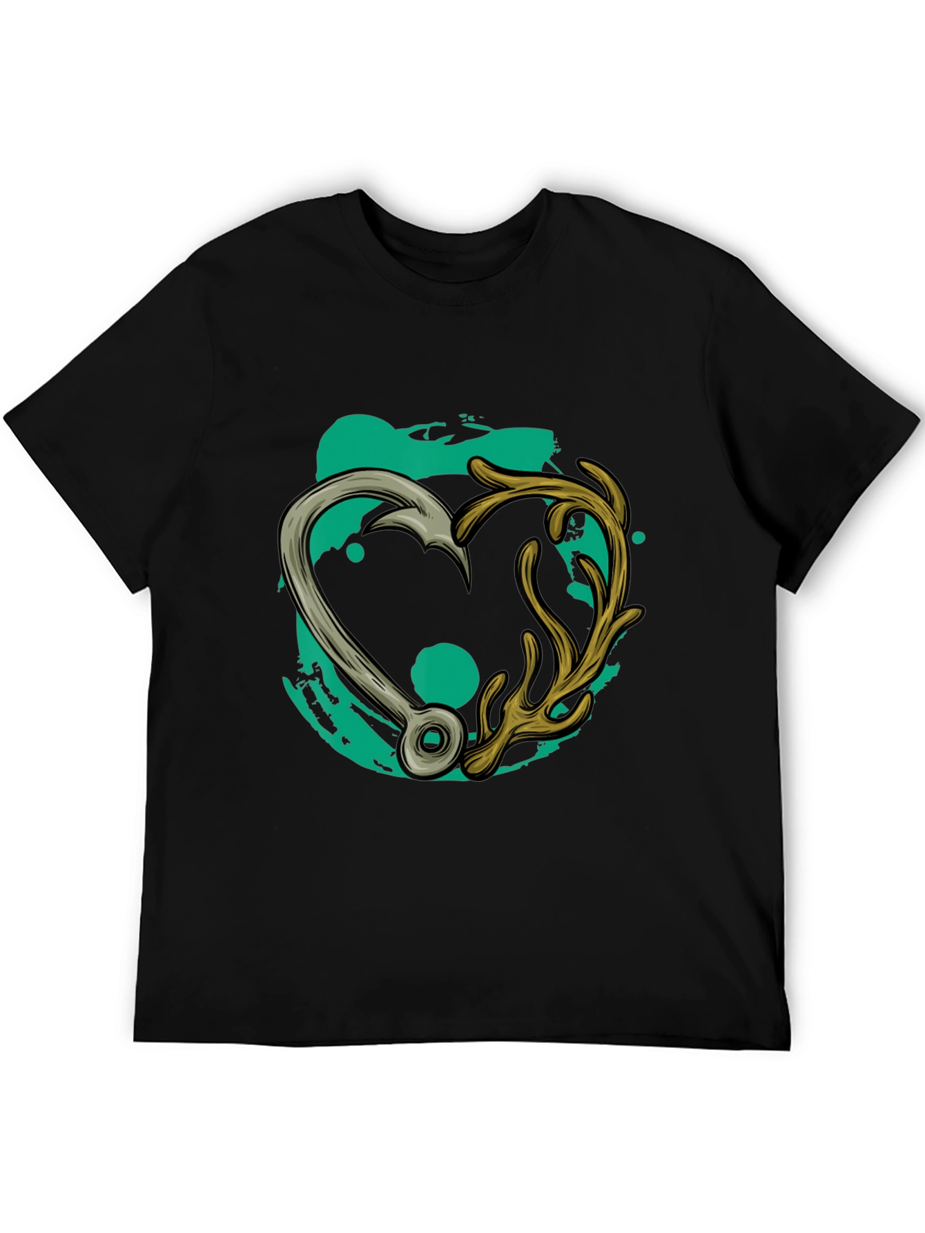Fishing & Hunting Love T-Shirt: Hook Meets Antler Tee
