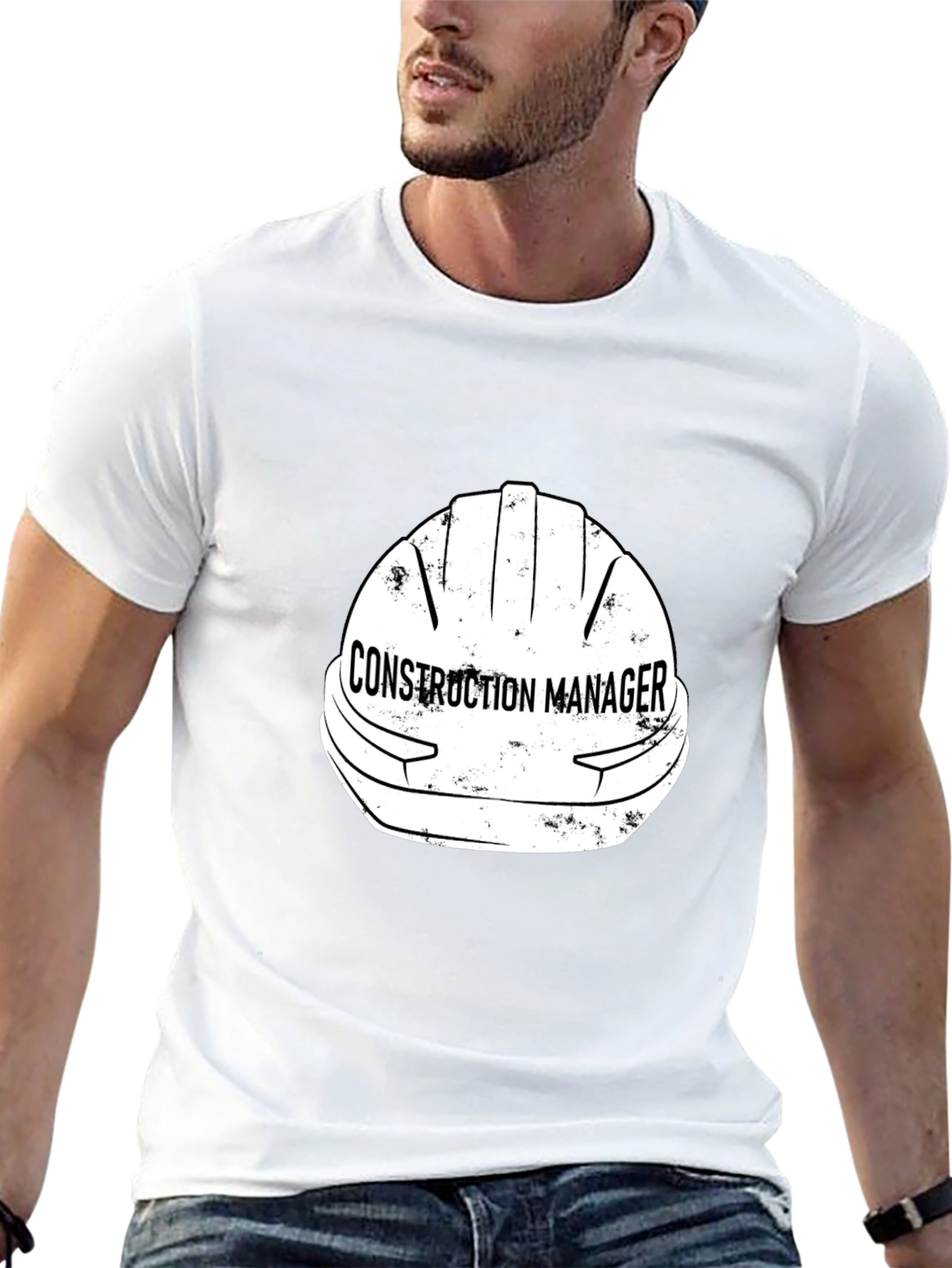 Construction Manager Hard Hat Graphic T-Shirt