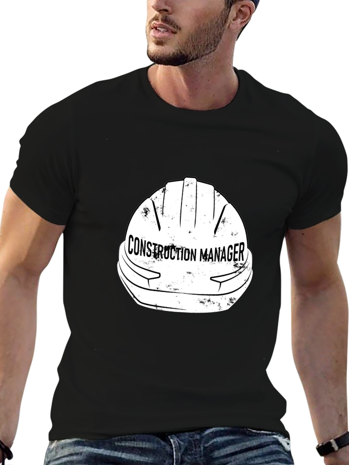 Construction Manager Hard Hat Graphic T-Shirt