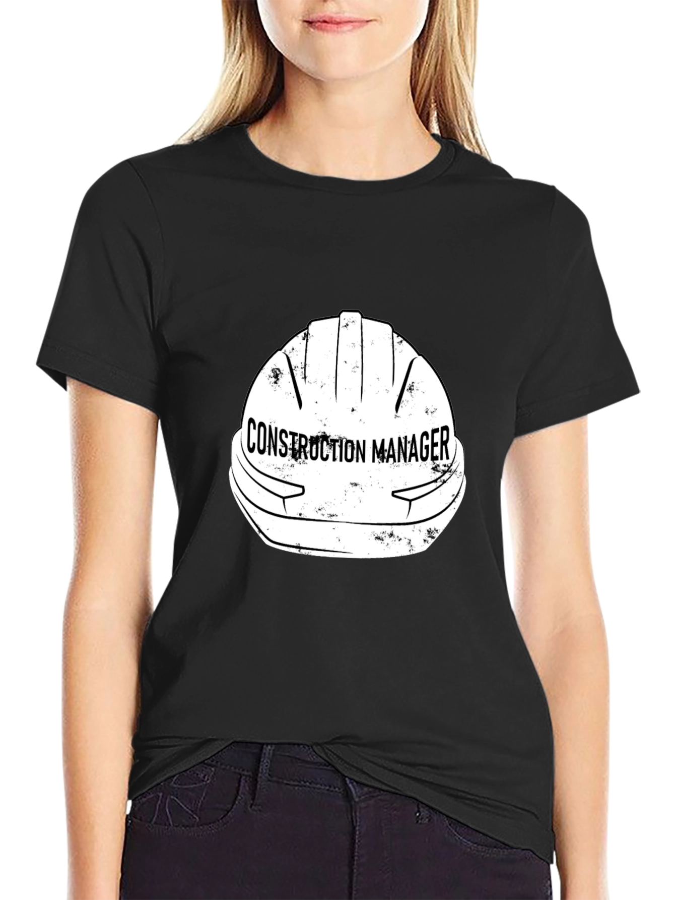 Construction Manager Hard Hat Graphic T-Shirt