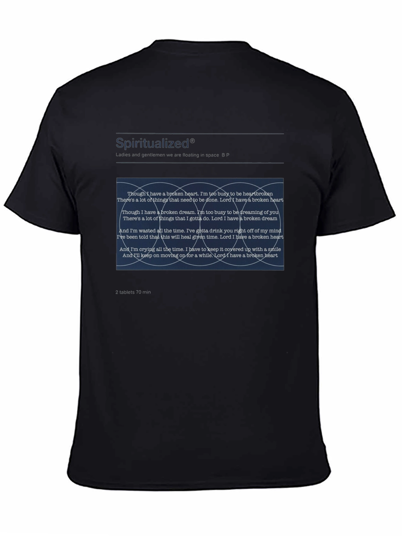 Spiritualized Band Album Cover Black T-Shirt