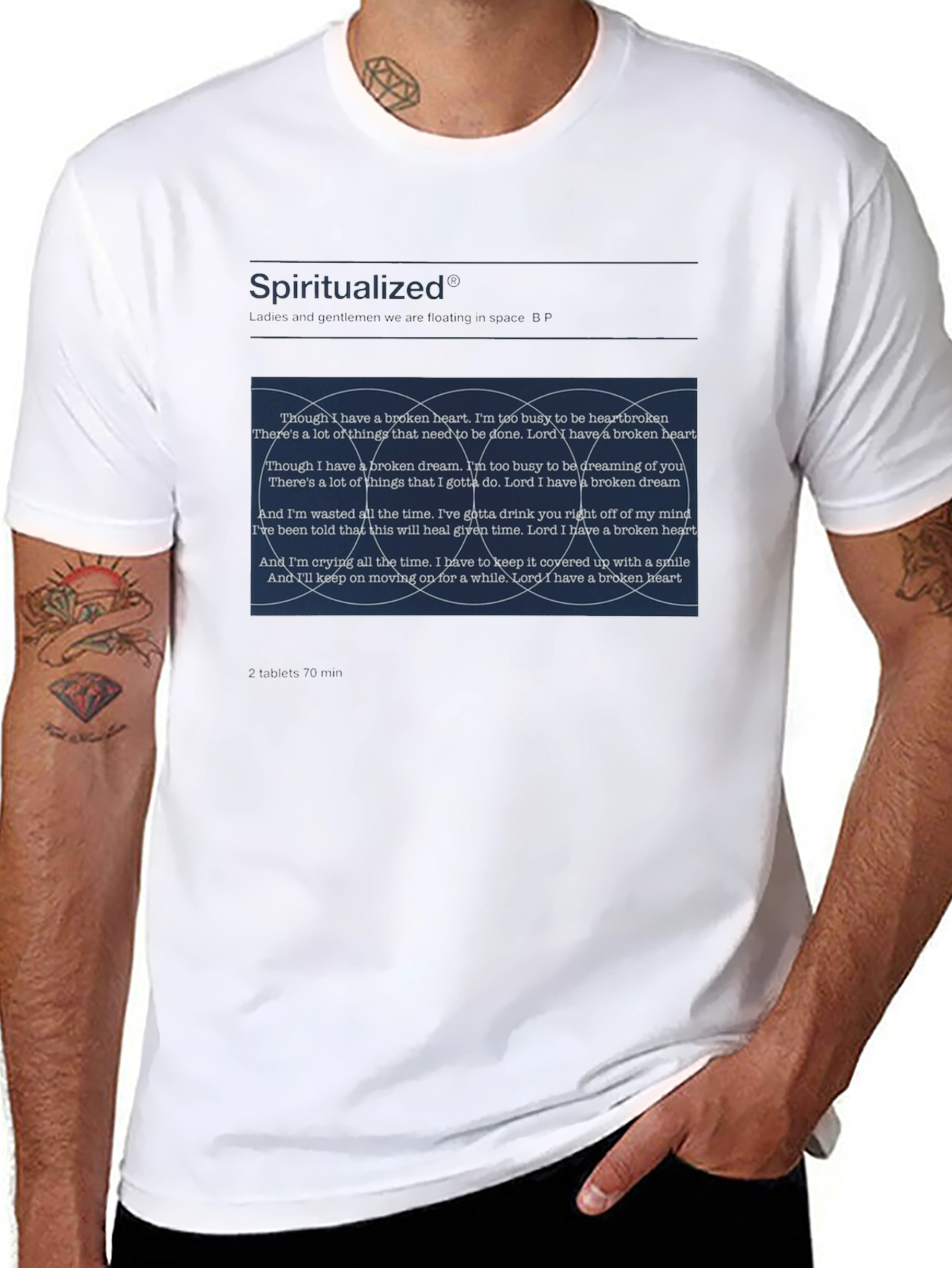 Spiritualized Band Album Cover Black T-Shirt