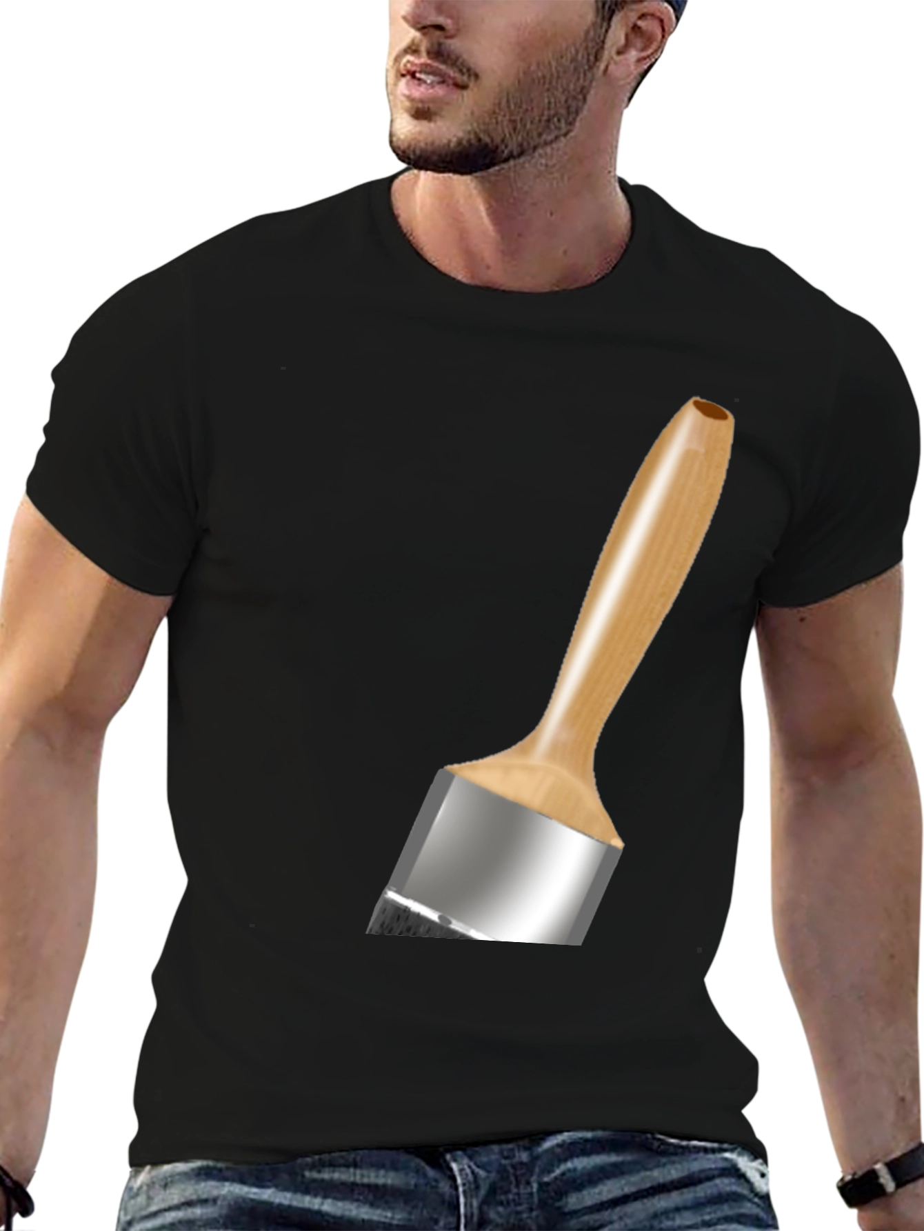Paint Brush T-Shirt - Artistic Novelty Tee