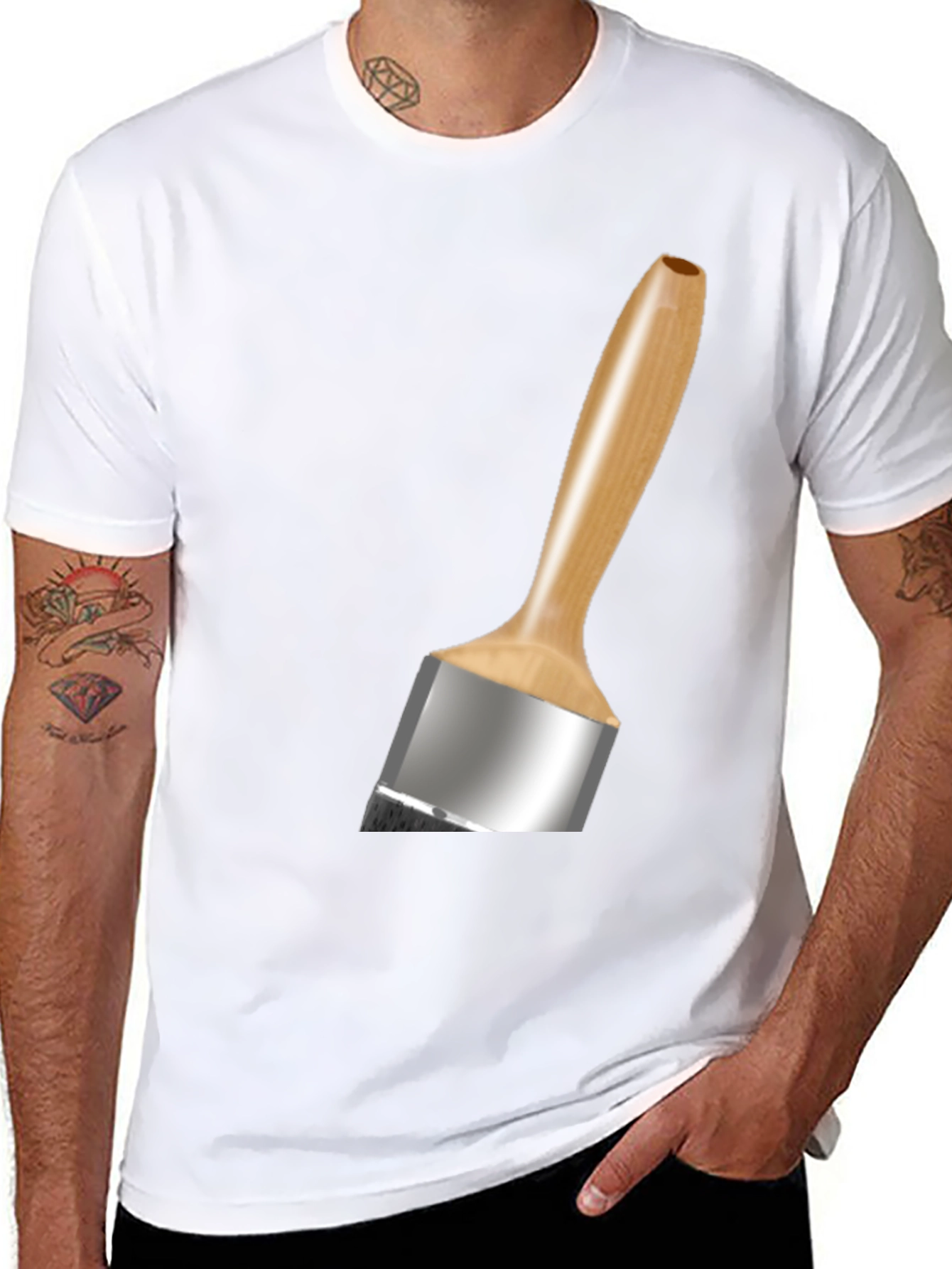 Paint Brush T-Shirt - Artistic Novelty Tee