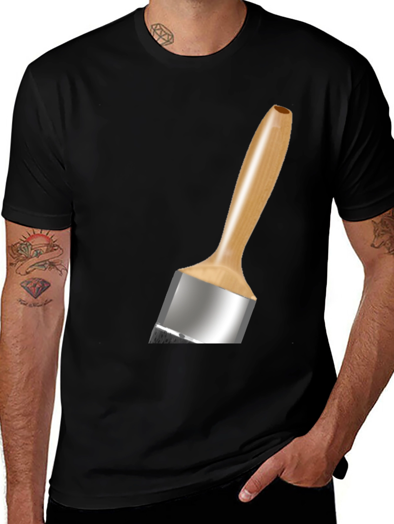 Paint Brush T-Shirt - Artistic Novelty Tee