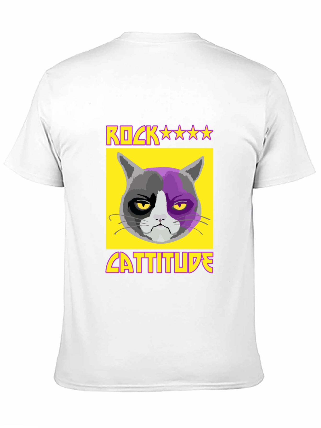 Rock Cattitude Graphic T-Shirt - Grumpy Cat Tee