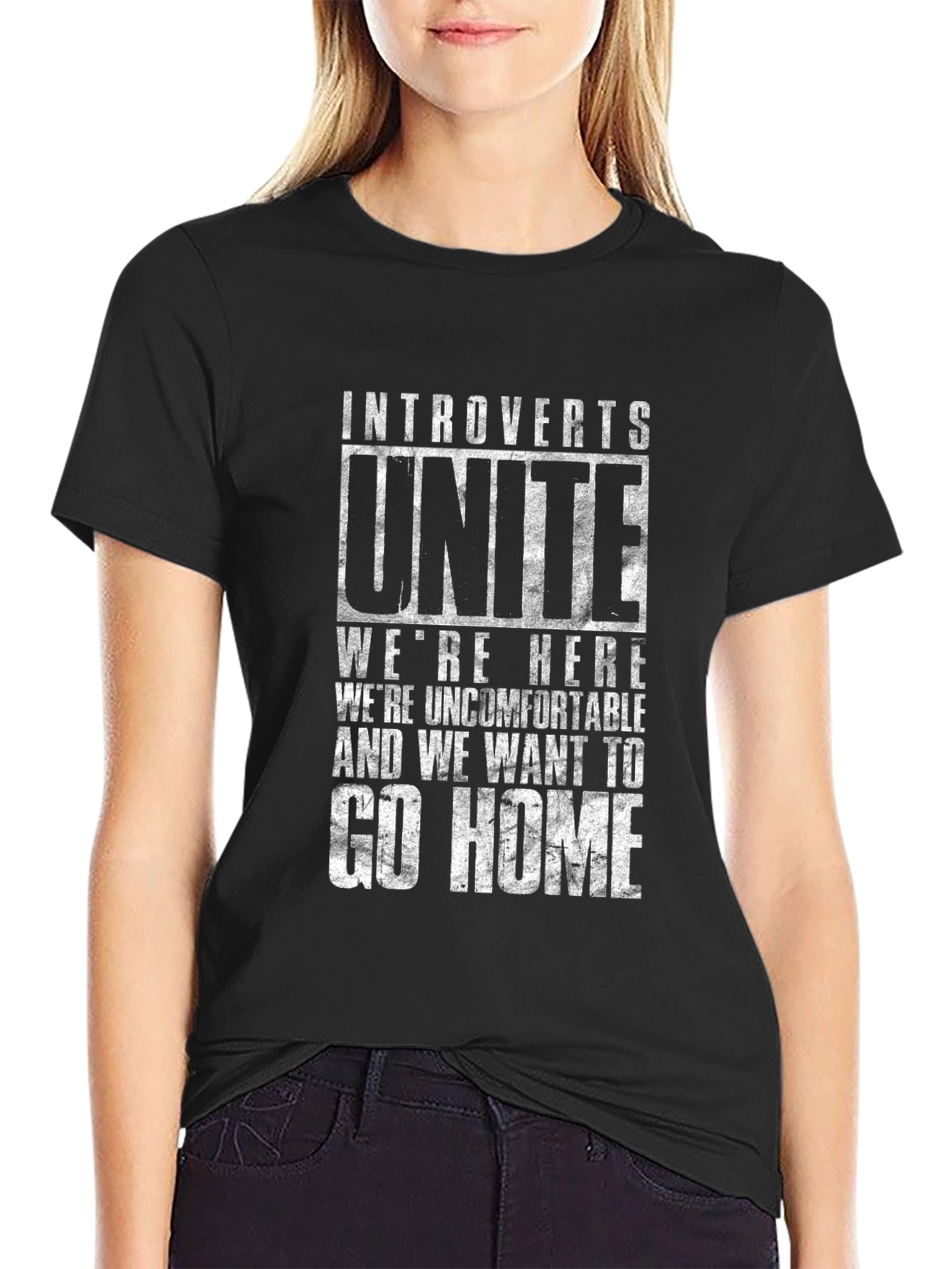 Introvert Unite Graphic Tee - Black