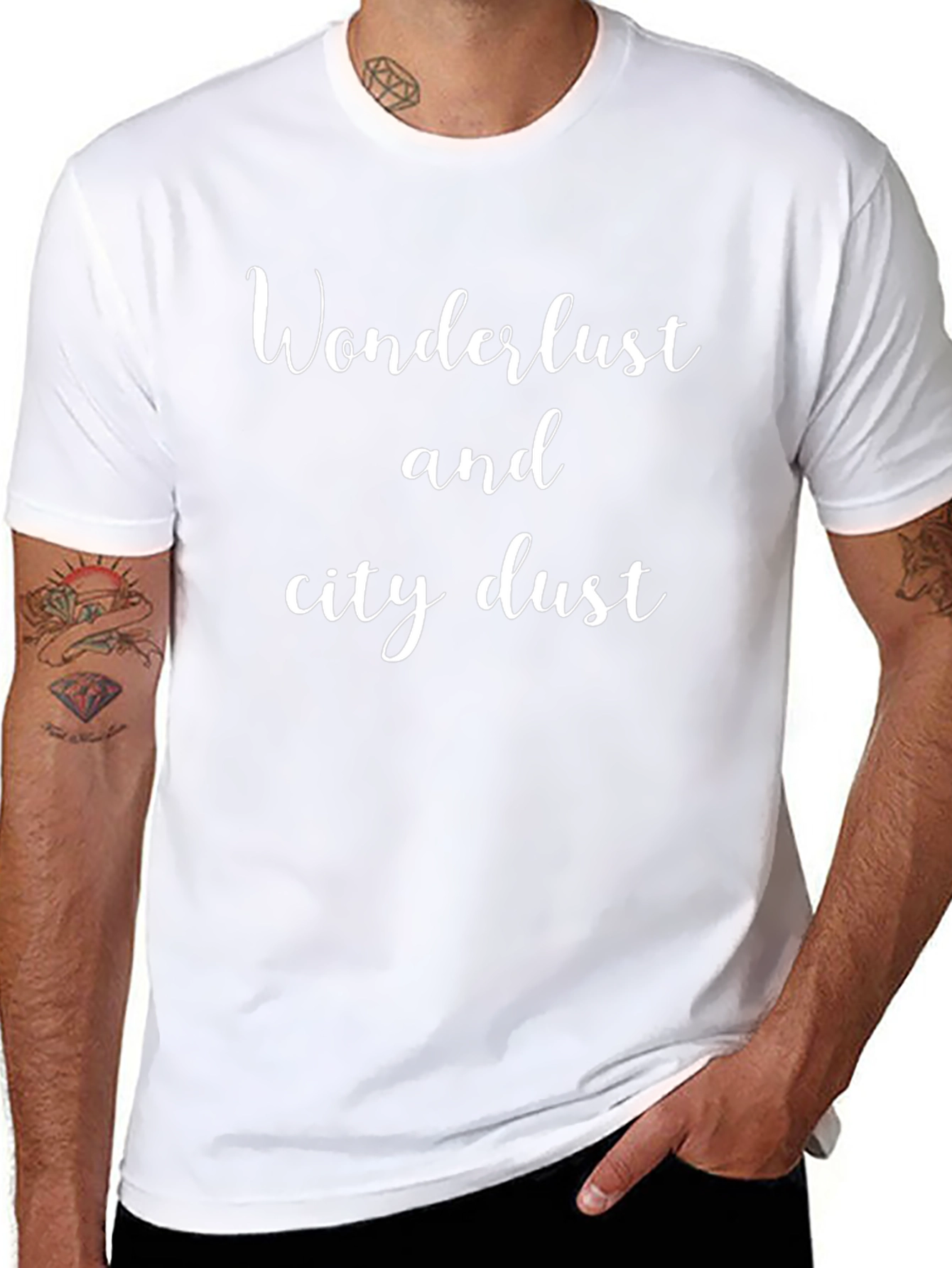 Wanderlust and City Dust Black T-Shirt