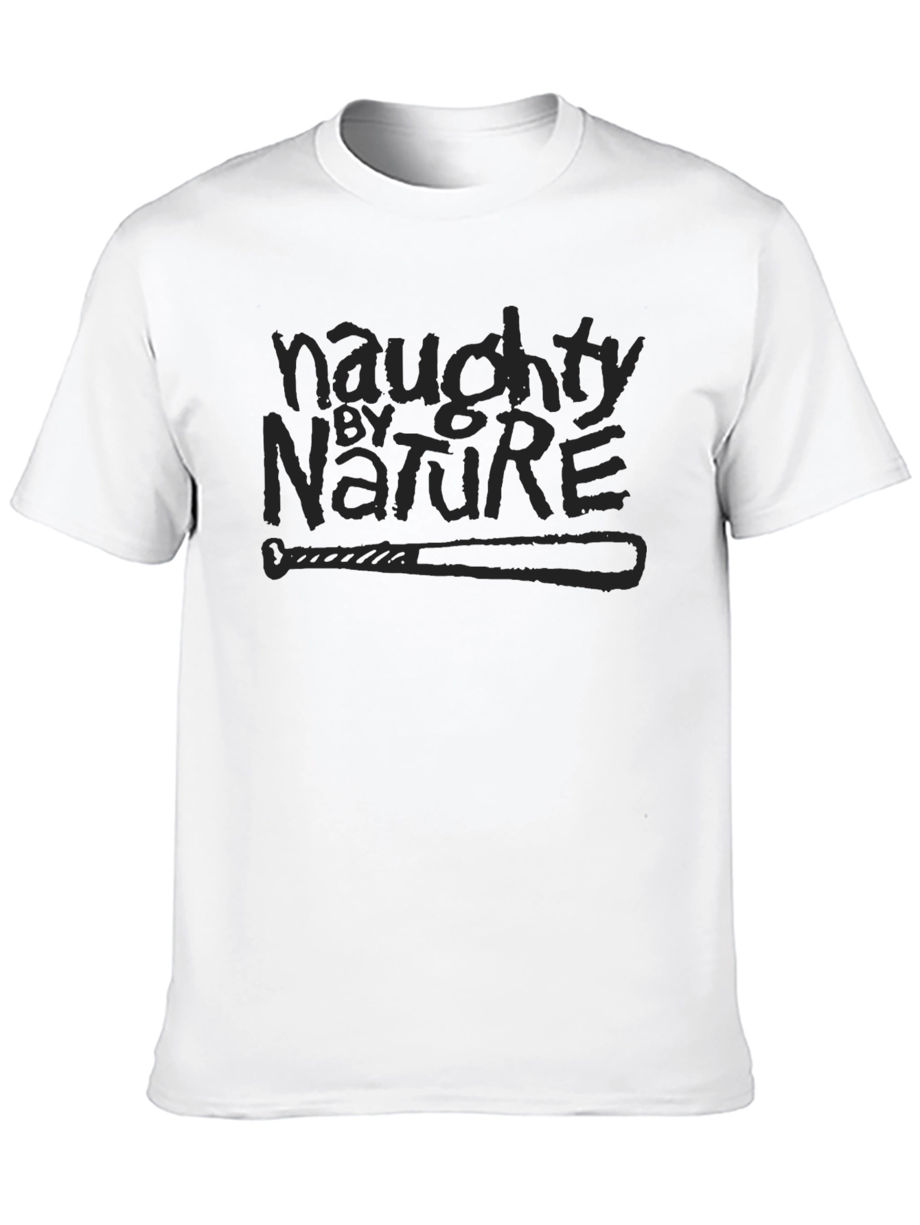 Naughty by Nature Graphic Tee - Black Cotton T-Shirt