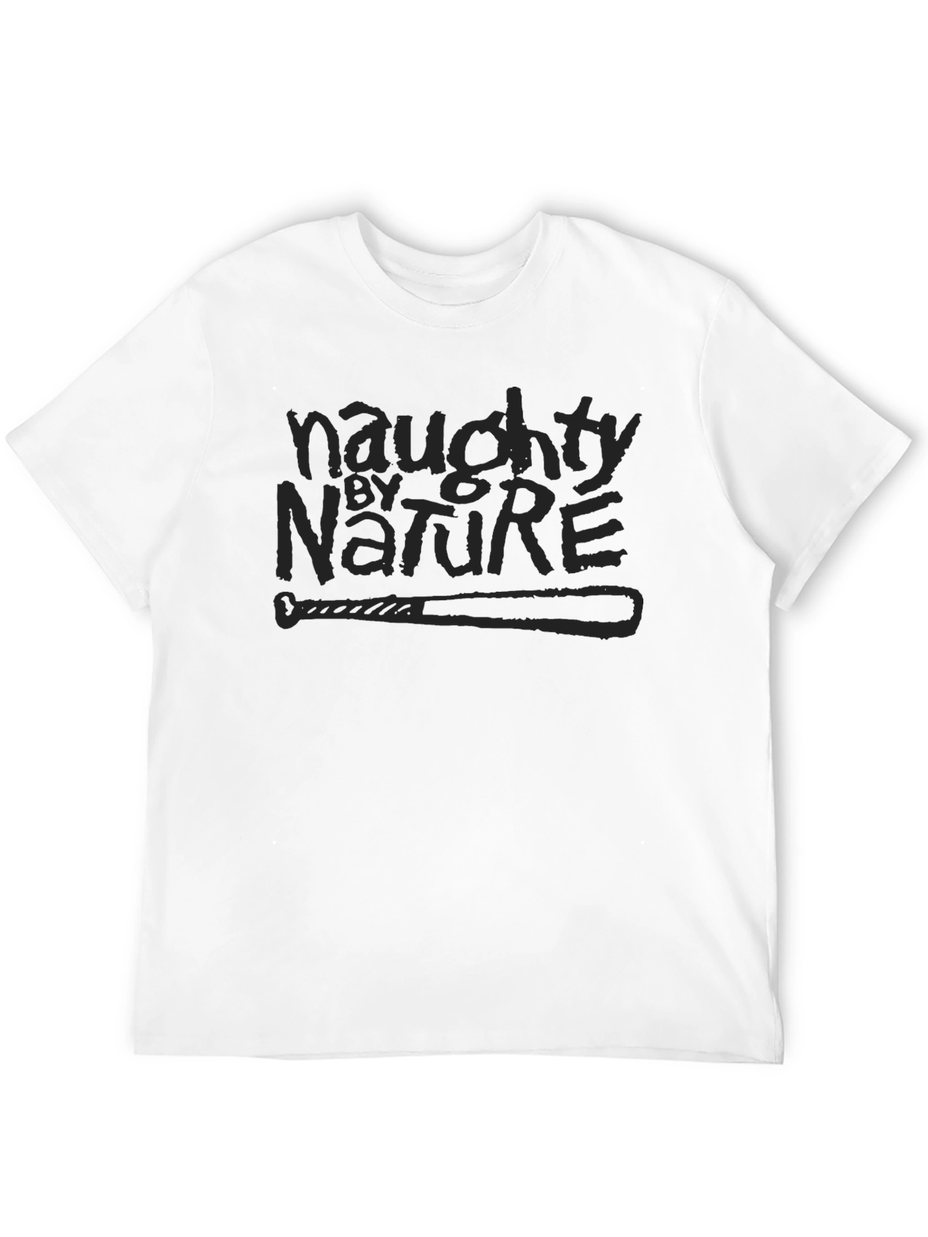 Naughty by Nature Graphic Tee - Black Cotton T-Shirt
