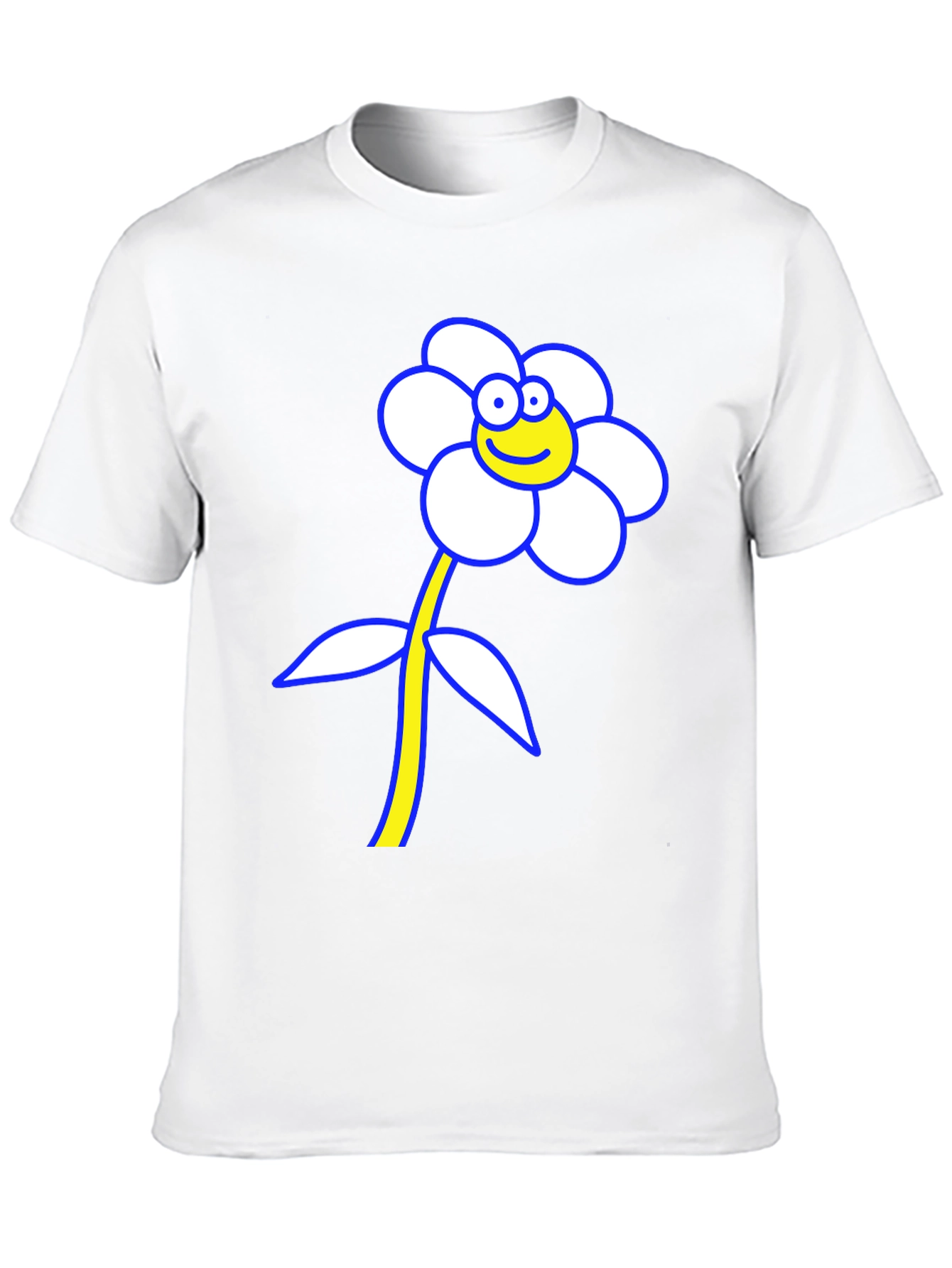 Funny Flower Graphic T-Shirt - Black Cotton Tee