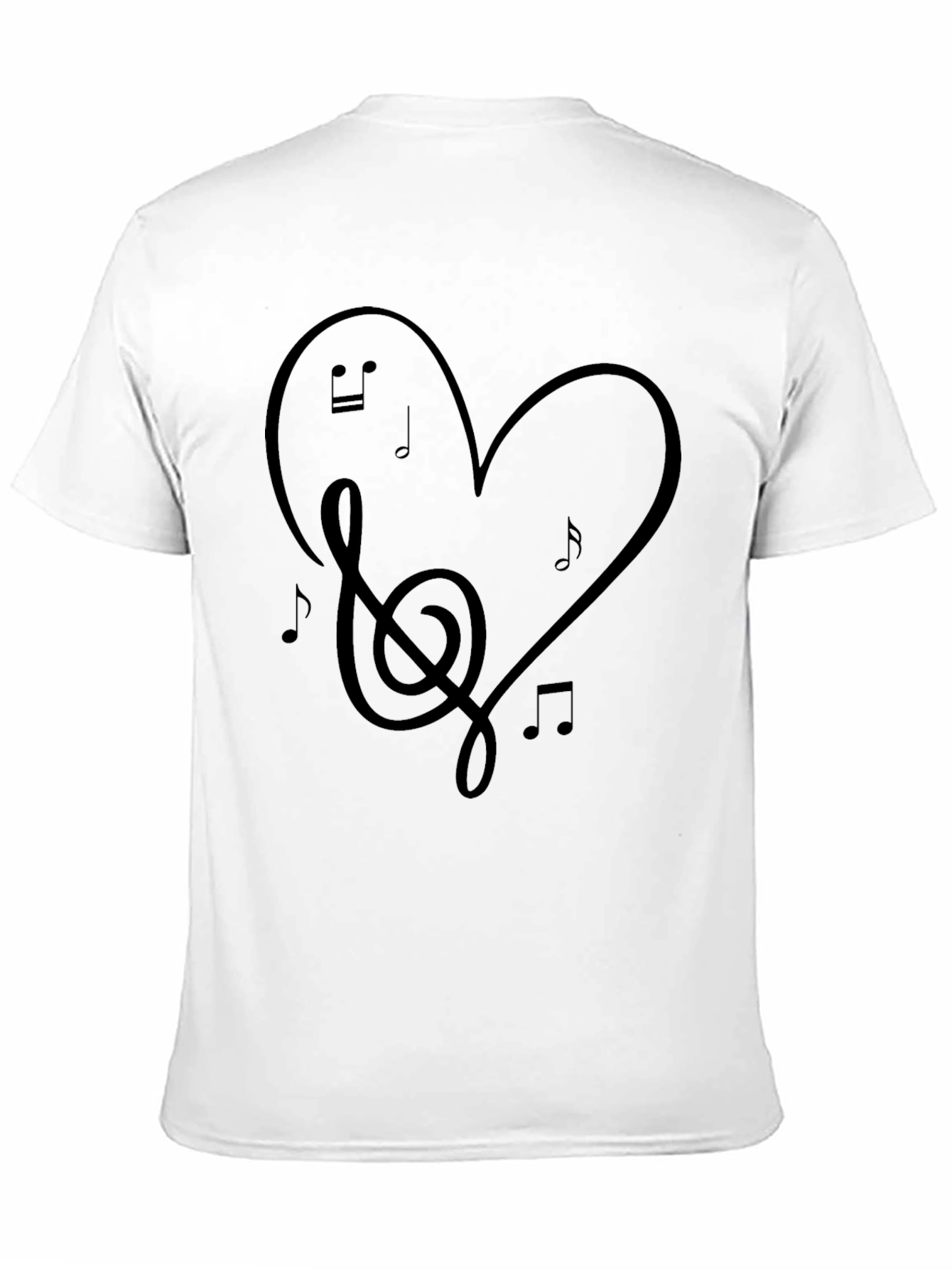 Musical Heart T-Shirt - Black Graphic Tee