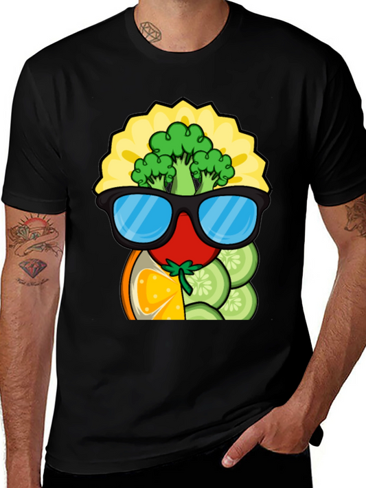 Funky Fruits & Veggies T-Shirt - Quirky Graphic Tee