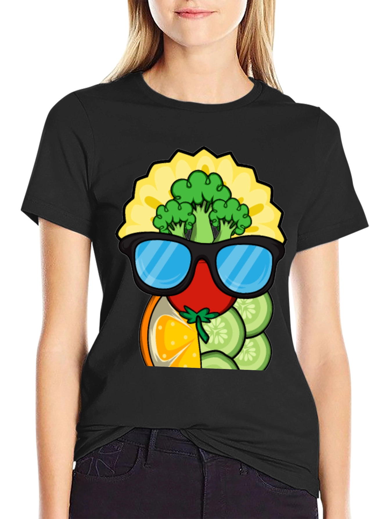 Funky Fruits & Veggies T-Shirt - Quirky Graphic Tee