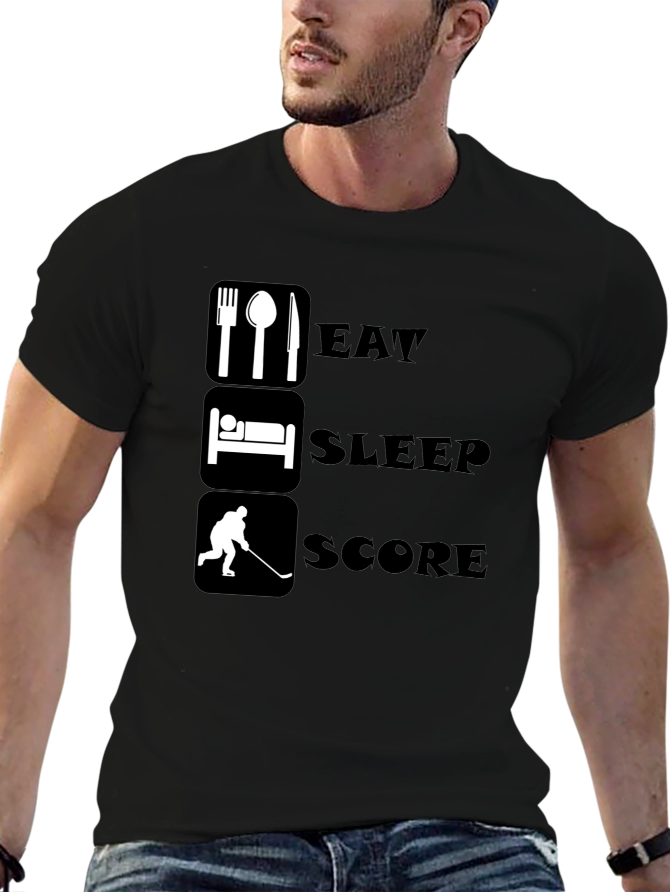 Eat Sleep Score Hockey T-Shirt