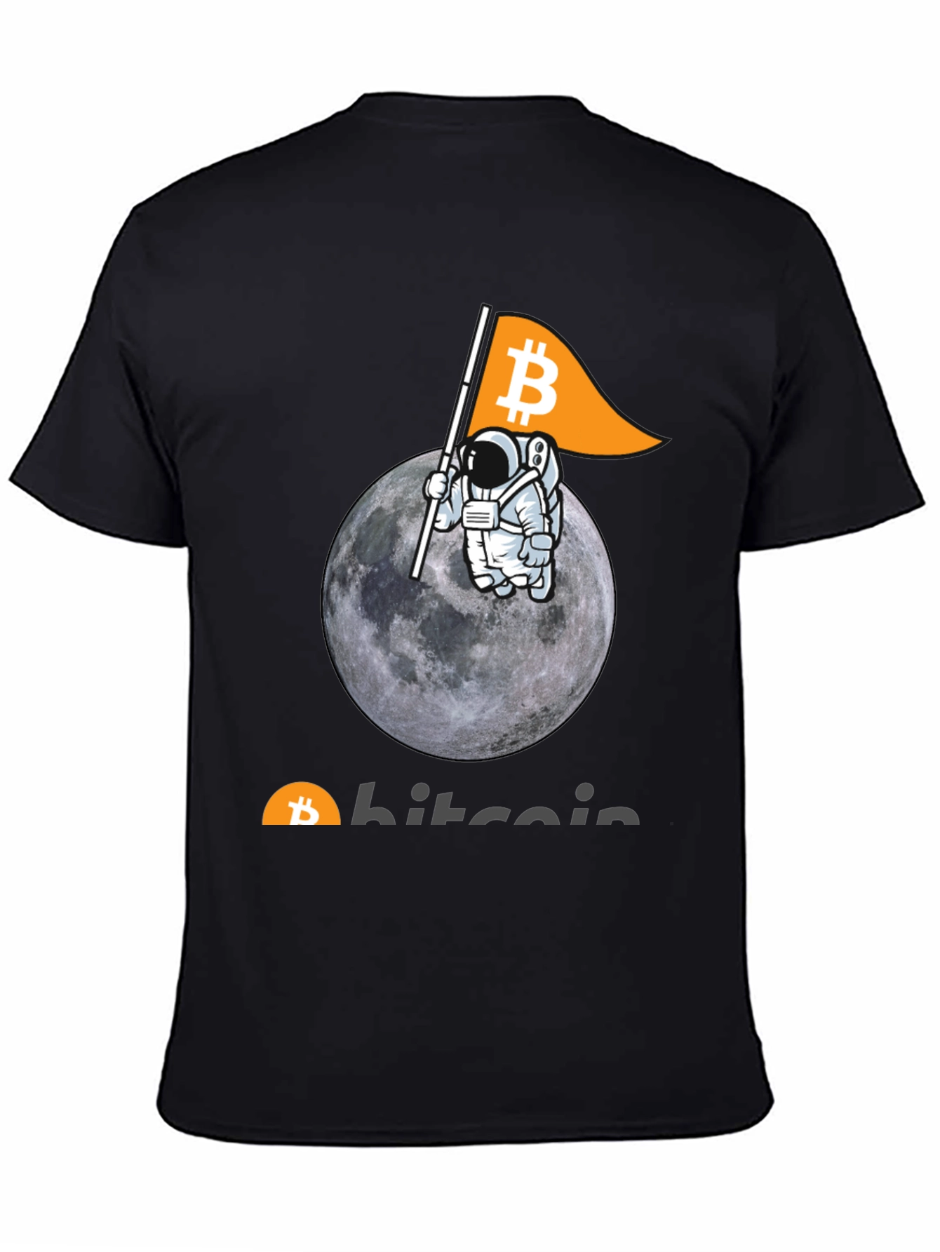 Bitcoin Astronaut Moon Graphic T-Shirt