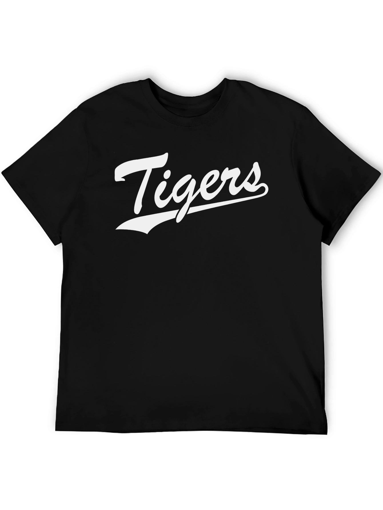 Classic Tigers Graphic Tee - Black Cotton Blend