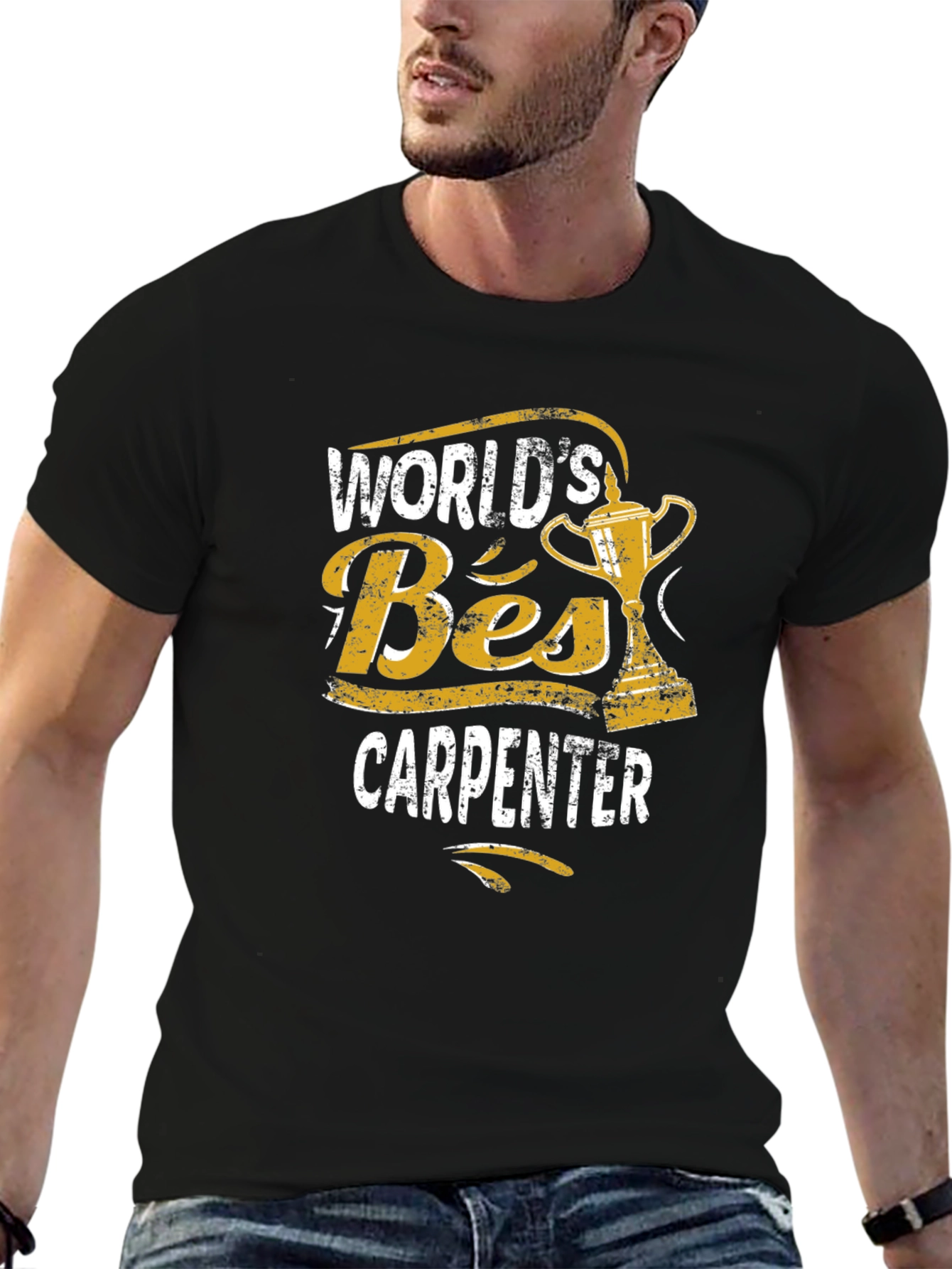 Worlds Best Carpenter Black T-Shirt
