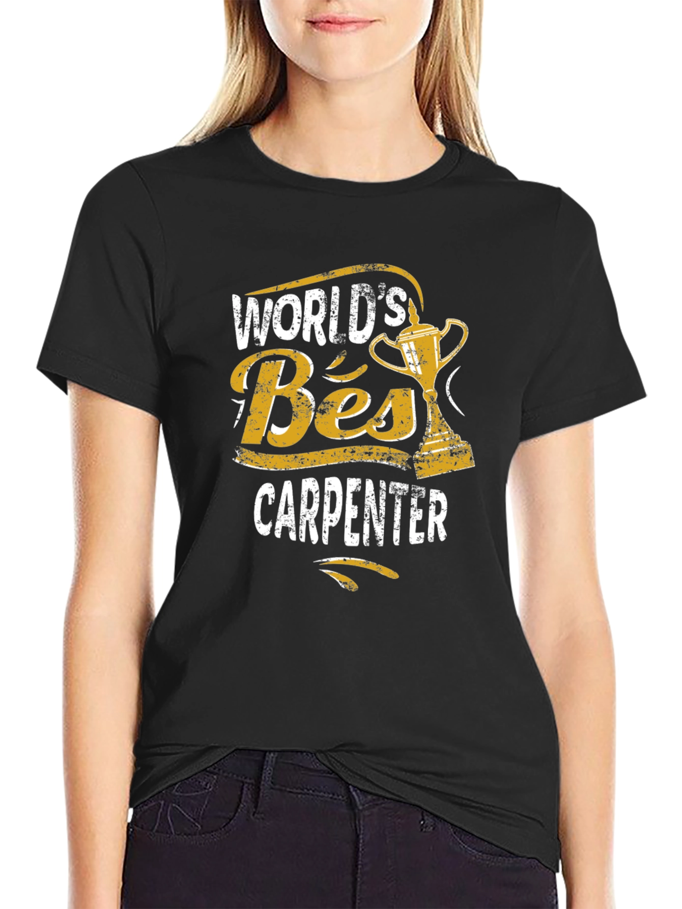 Worlds Best Carpenter Black T-Shirt