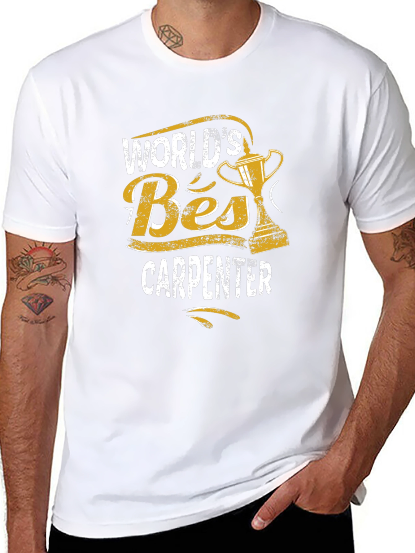Worlds Best Carpenter Black T-Shirt