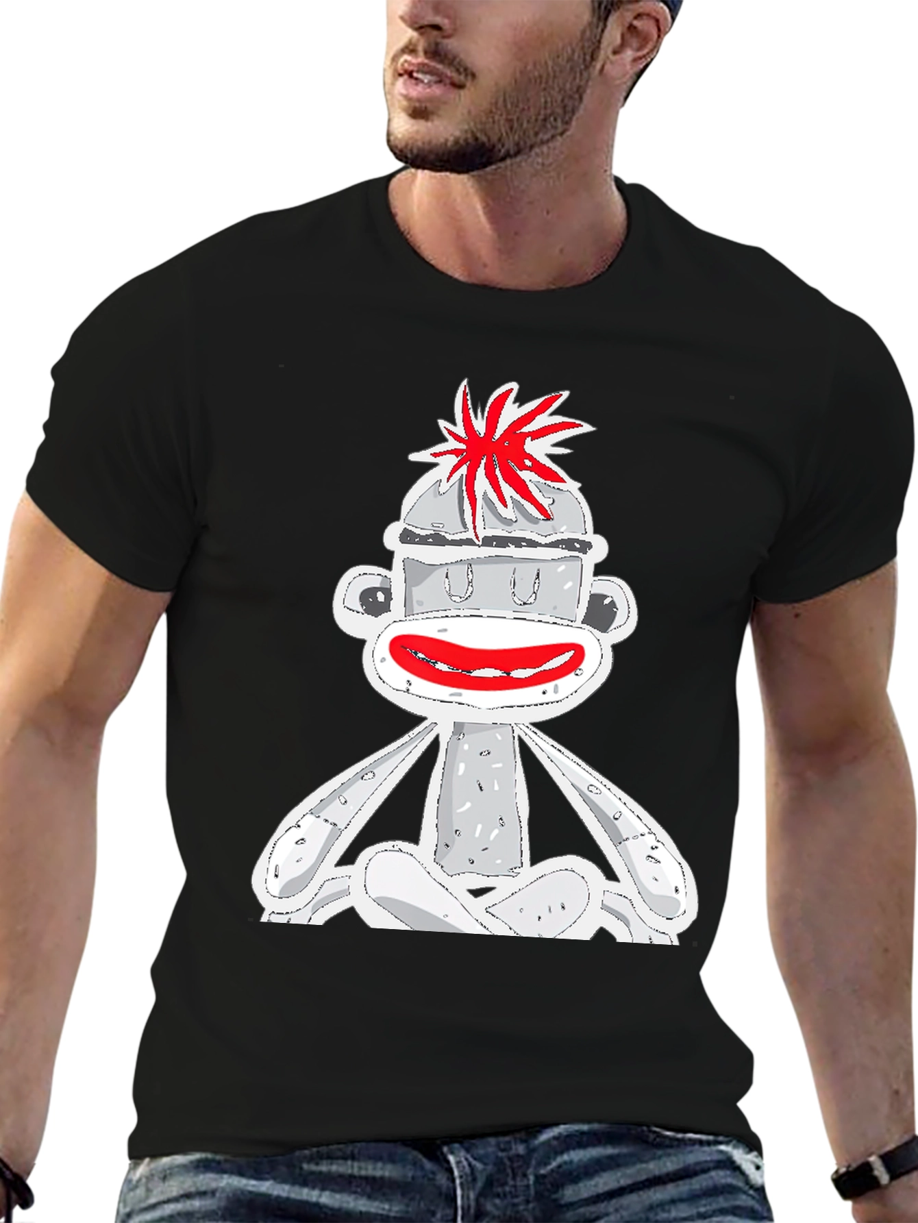 Sock Monkey Graphic Tee - Quirky Design