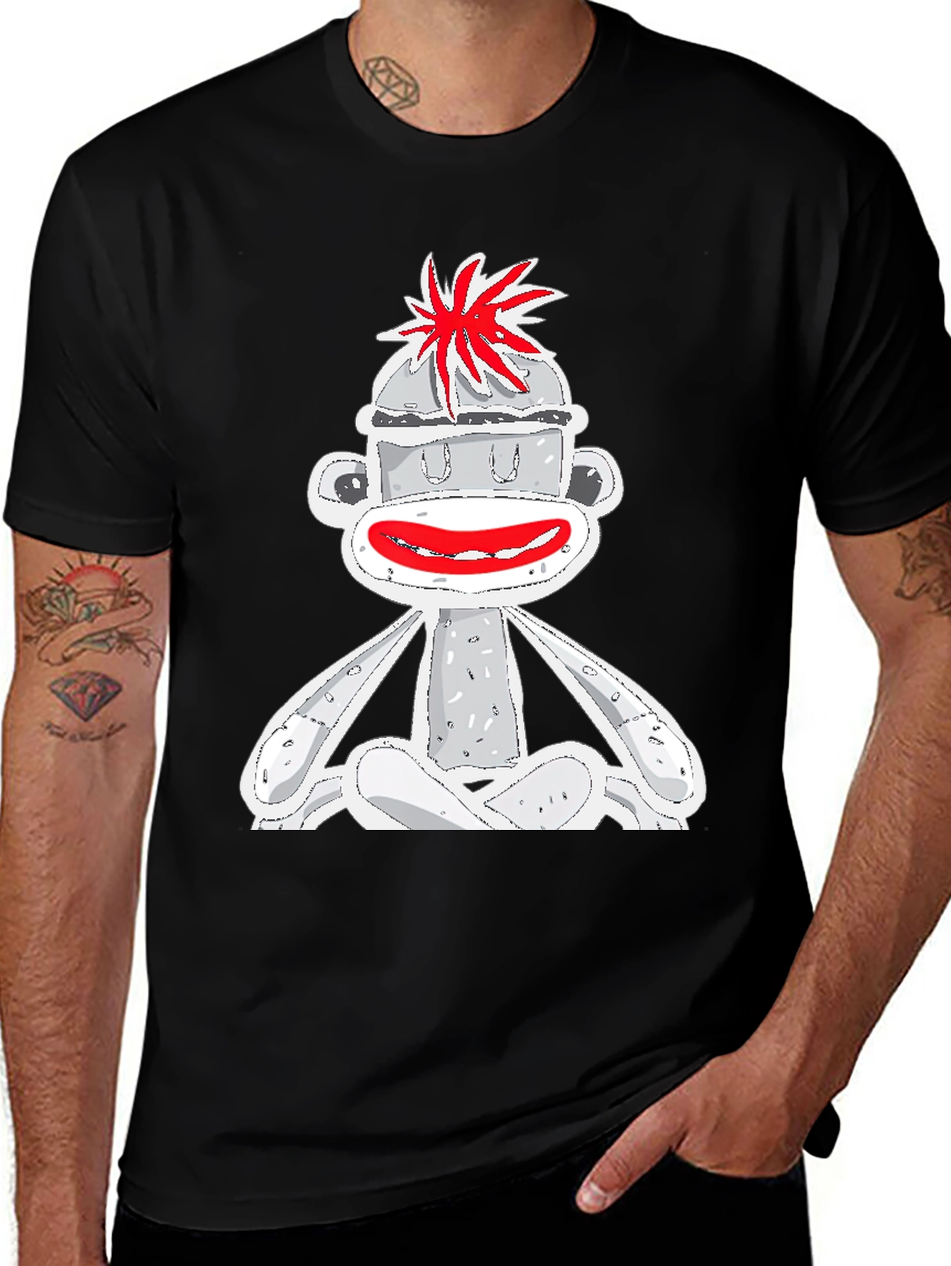 Sock Monkey Graphic Tee - Quirky Design