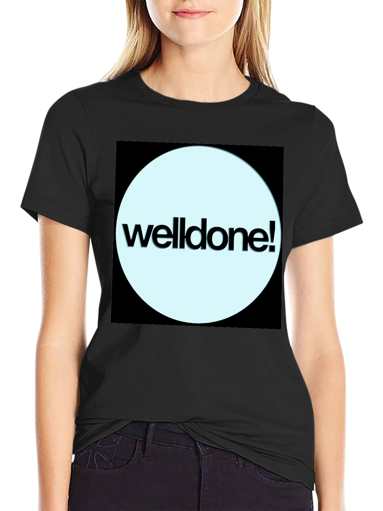 Well Done! Graphic Tee - Stylish Black T-Shirt