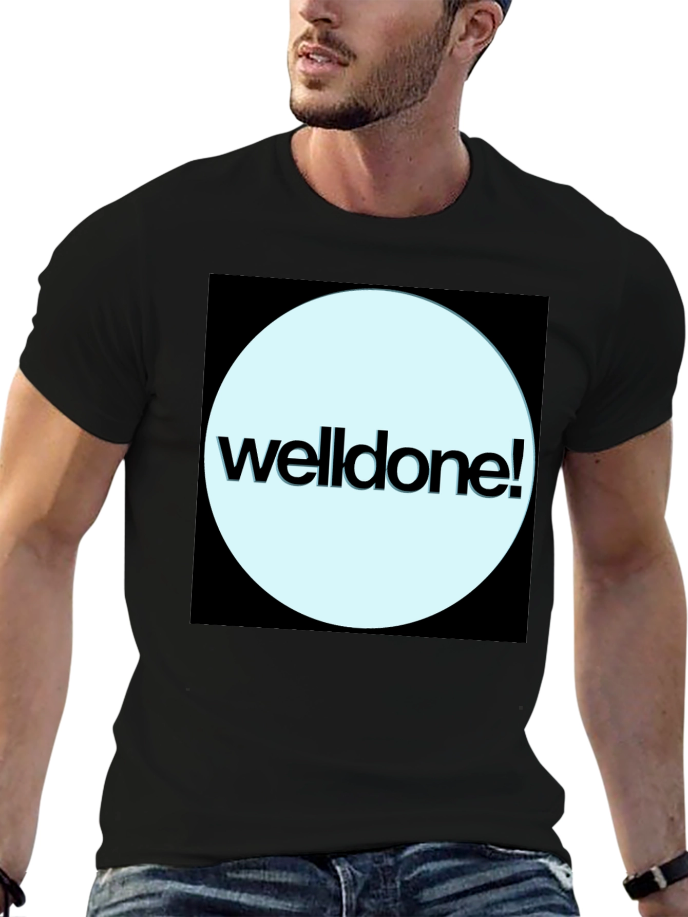 Well Done! Graphic Tee - Stylish Black T-Shirt