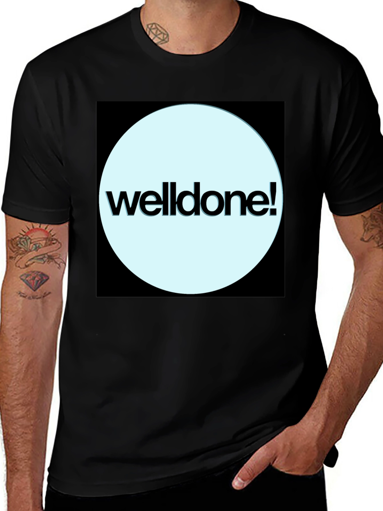 Well Done! Graphic Tee - Stylish Black T-Shirt