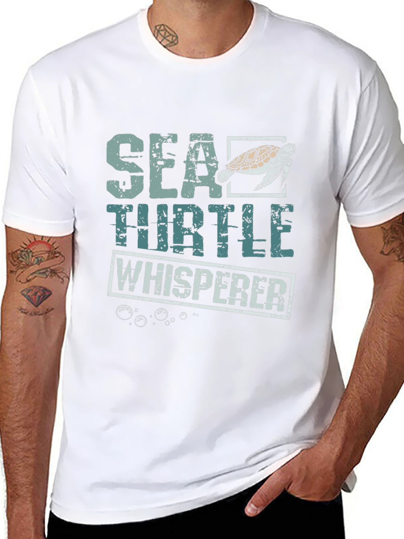 Sea Turtle Whisperer Graphic T-Shirt - Ocean Lover Tee