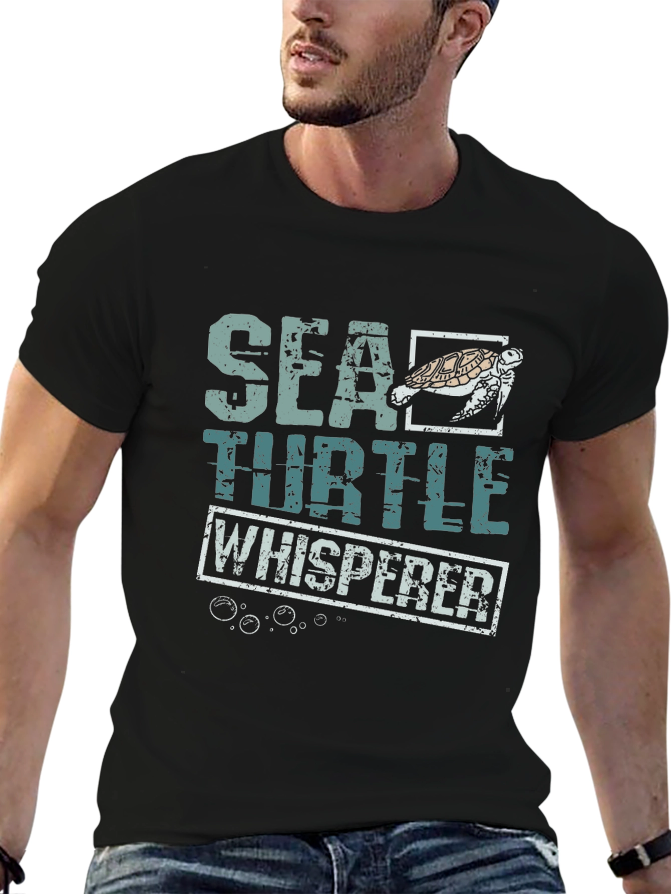 Sea Turtle Whisperer Graphic T-Shirt - Ocean Lover Tee