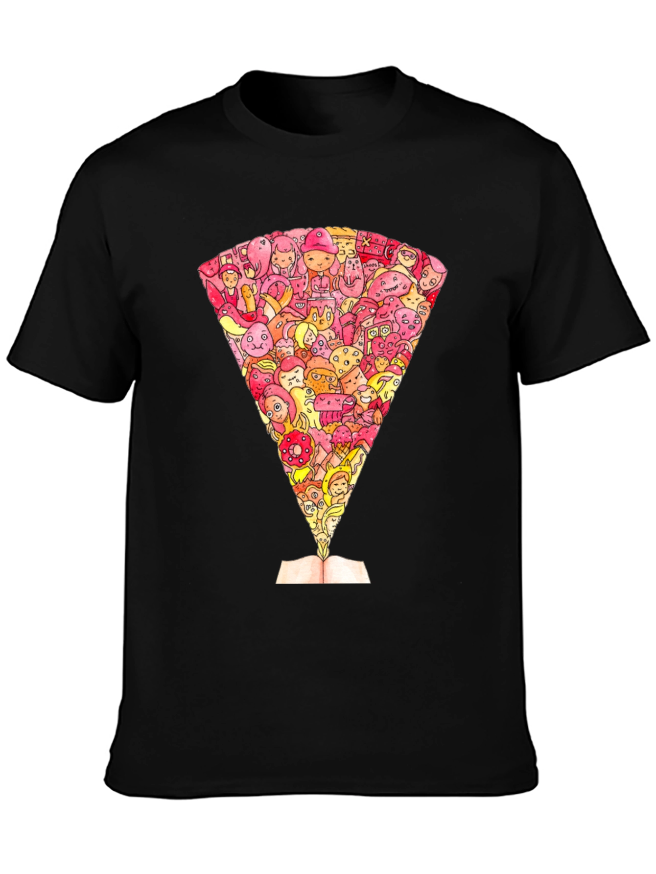 Cartoon Character Book Explosion Graphic Tee
