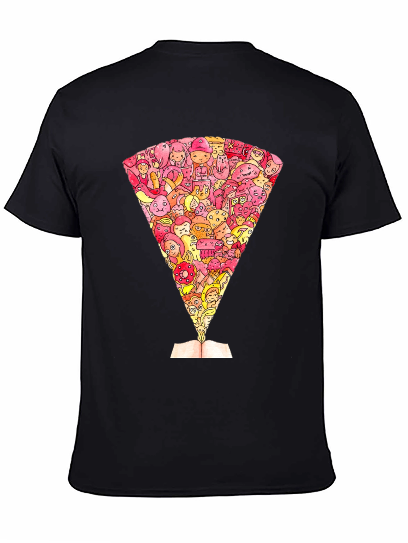 Cartoon Character Book Explosion Graphic Tee