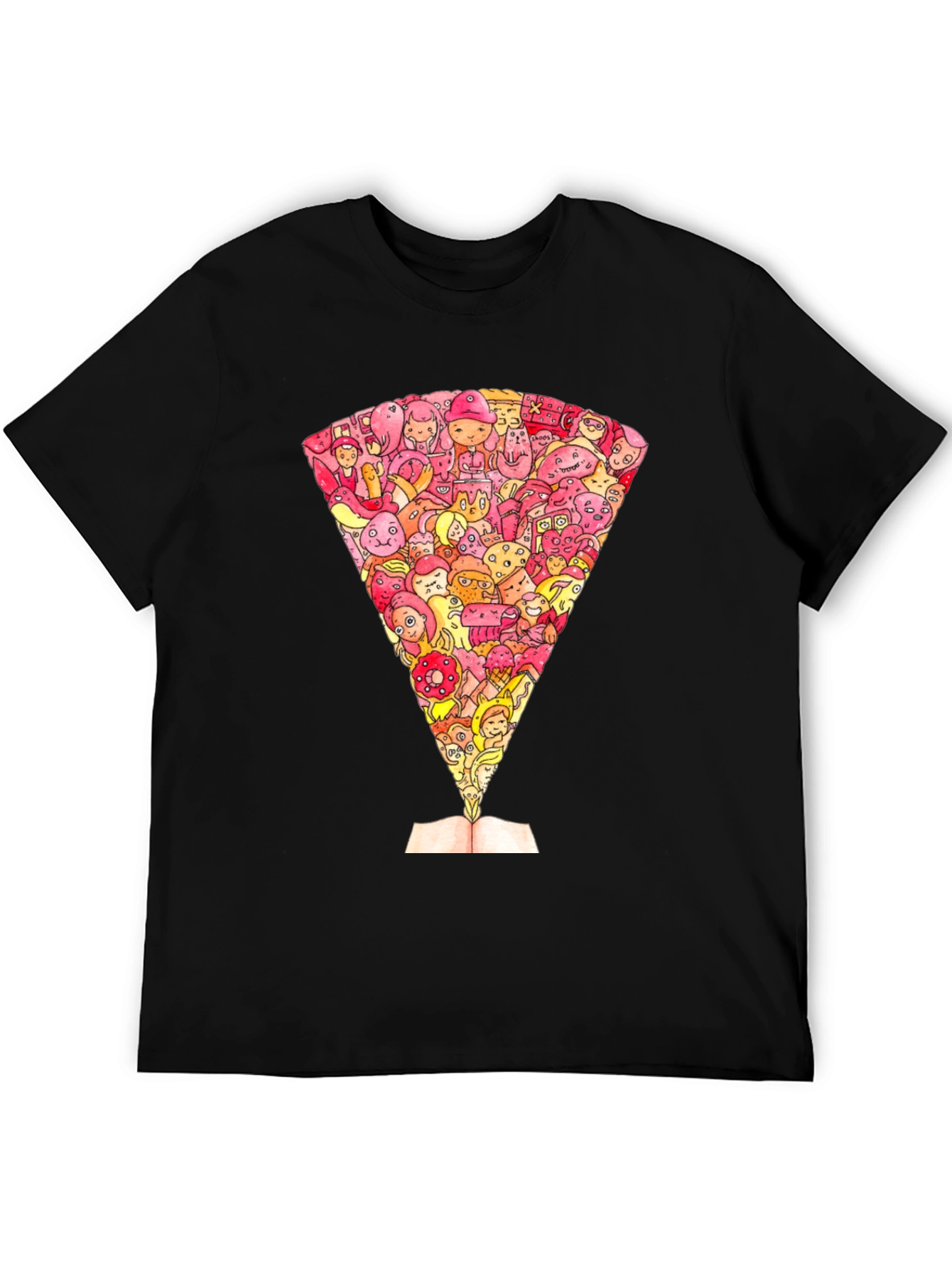 Cartoon Character Book Explosion Graphic Tee