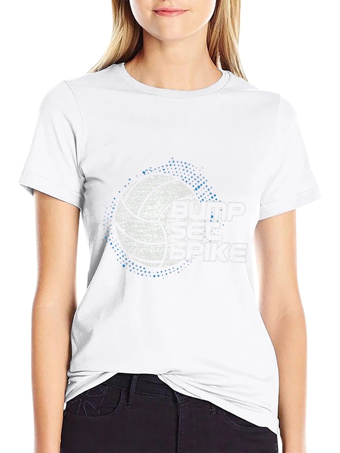 Volleyball Bump Set Spike Graphic Tee