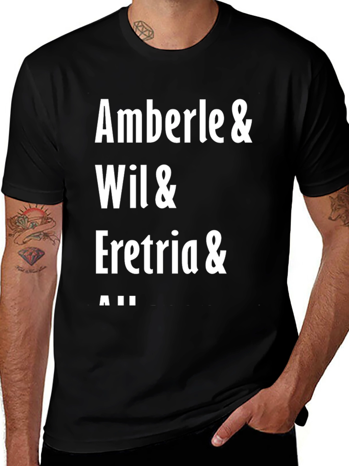Amberle Wil Eretria & All Black Graphic Tee