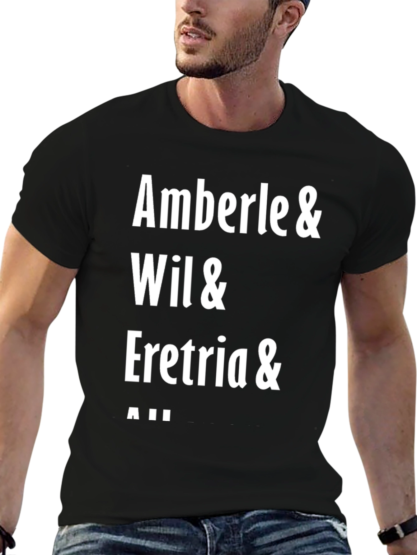Amberle Wil Eretria & All Black Graphic Tee