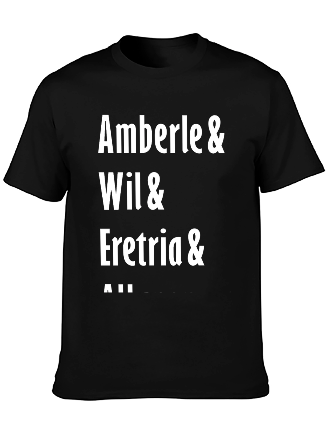 Amberle Wil Eretria & All Black Graphic Tee